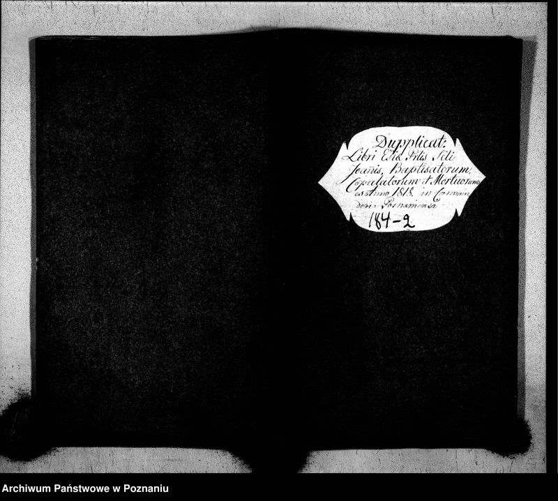 Obraz 2 z jednostki "Duplikat libri baptisatorum, copulatorum, mortuorum"