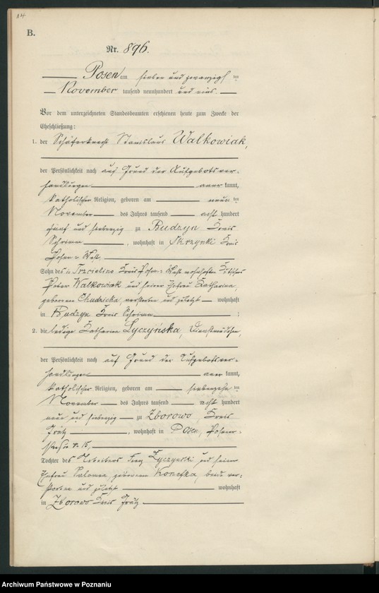 Obraz 17 z jednostki "Księga miejscowa małżeństw t. IV"