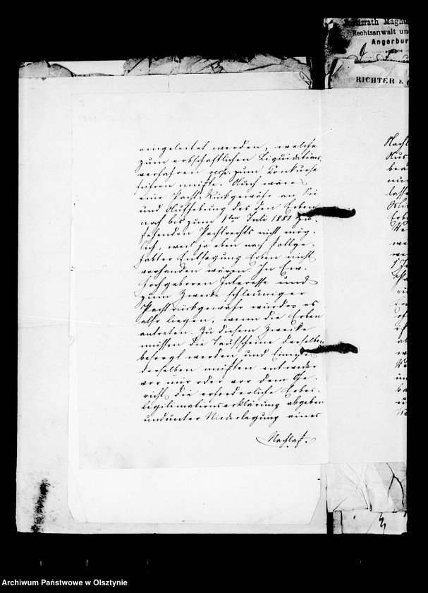 image.from.unit.number "/Geschäftsbriefverkehr des Justizrats Magnus Meitzen u. a. Rechtsänwalte u. Notare mit dem gräfl. Sekretär C. Schmidt u. dem Grafen/"