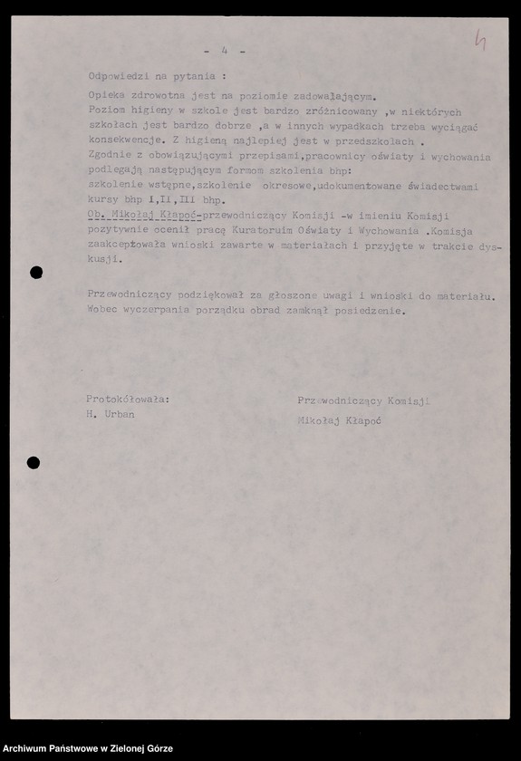 image.from.unit.number "Protokóły z posiedzeń Komisji Wychowania i Oświaty Wojewódzkiej Rady Narodowej w Zielonej Górze"