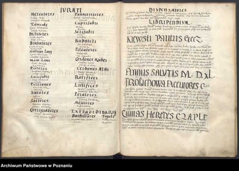 Obraz 19 z jednostki "Liber obligacionum, decretorum, quietationum, contractuum, bona immobilia, summas pecuniaris ac res ad diuturnitatem pertinentes continens coram spectabili consulatu Posnaniensi ...signo B."