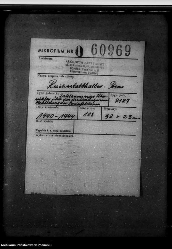 Obraz 2 z jednostki "Zahlenmässige Übersichten über das Medizinalpersonal. Ausbildung der Desinfektoren."