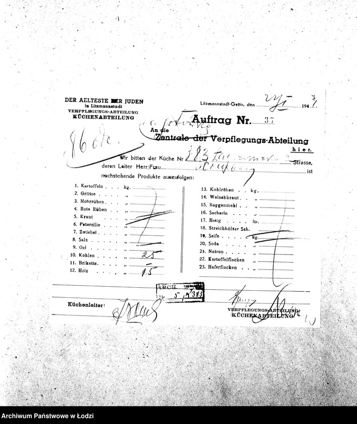 Obraz 10 z jednostki "[Kuchnia nr 383, ul. Łagiewnicka 2. Działalność kuchni]"