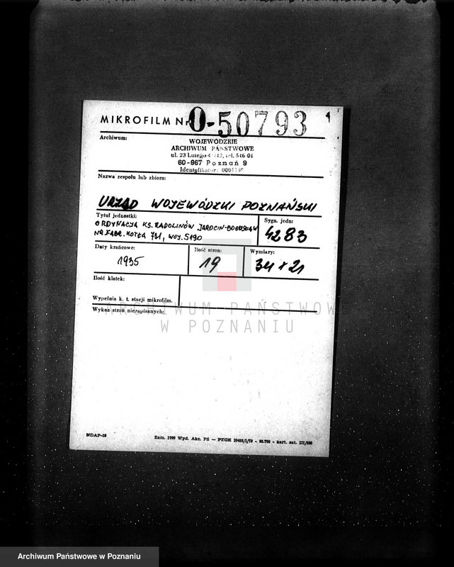 Obraz 2 z jednostki "Młyn parowy w Jarocinie pow. jarociński nr fabr. kotła 892 nr woj. kotła 6431"