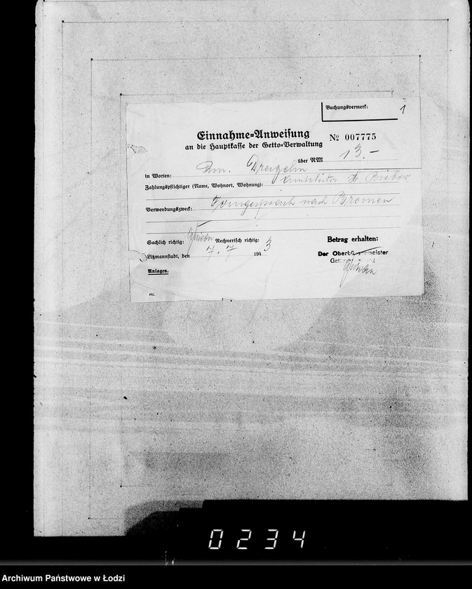 Obraz 5 z jednostki "22. Kassenbelege nr 5732- 5998"