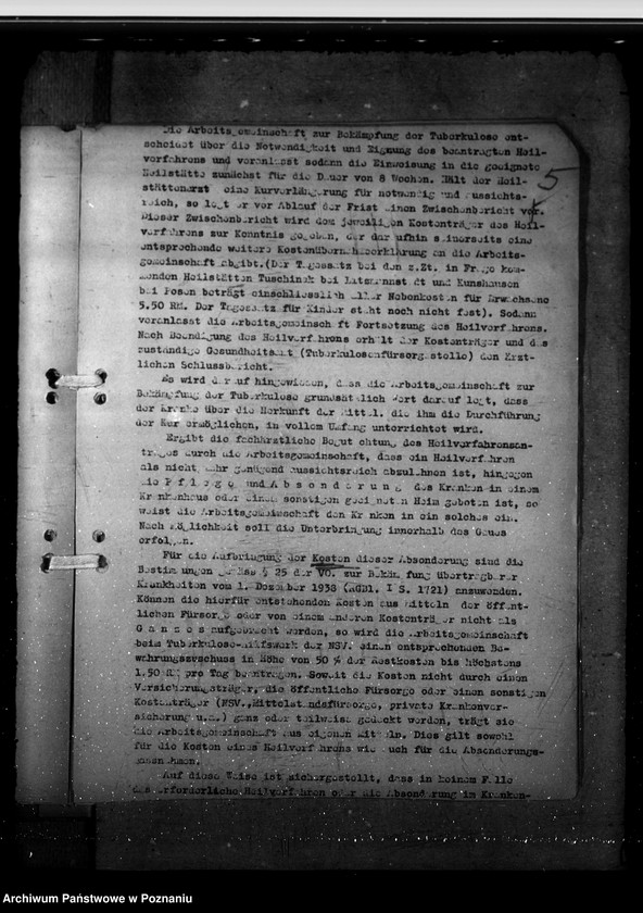 Obraz 9 z jednostki "Bekämpfung der Tbc vor Verordnung vom 8.9.1942"