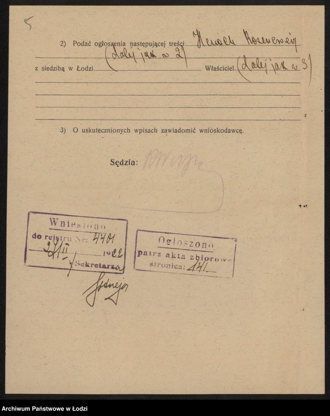 Obraz 7 z jednostki "Henoch Rozencweig- sprzedaż towarów kolonialnych"