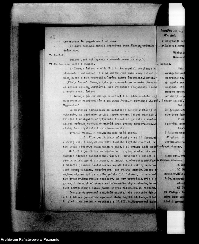 Obraz 18 z jednostki "Prywatna Szkoła Powszechna z niemieckim językiem nauczania w Łubowie powiat Gniezno"