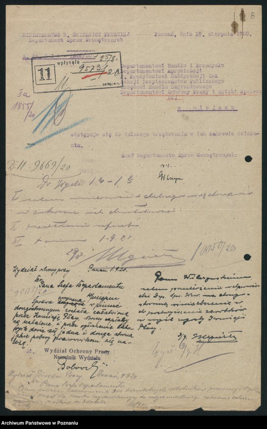 Obraz 10 z jednostki "[Informacje o protestach robotników na terenie województwa toruńskiego]"