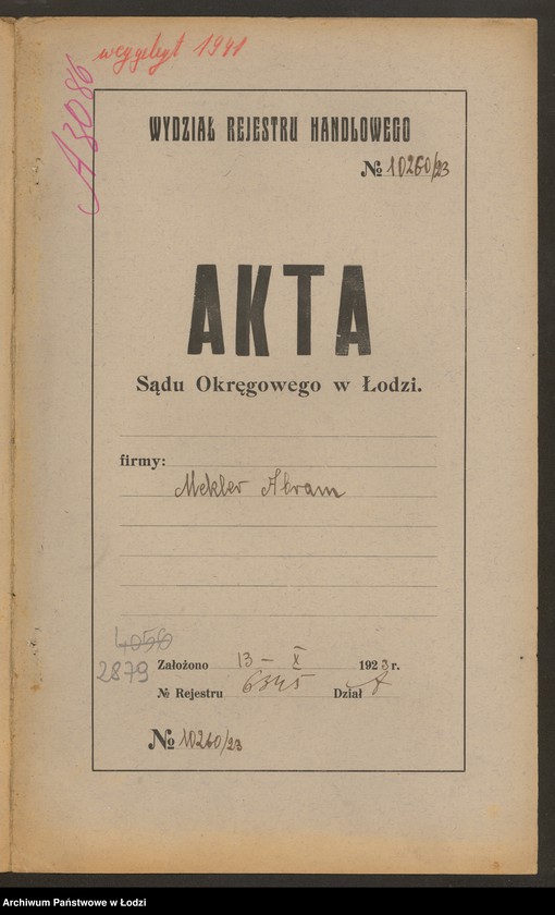 Obraz 2 z jednostki "Mekler Abram- handel resztkami"