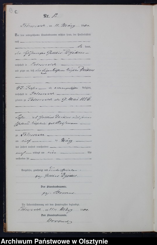 Obraz 15 z jednostki "Sterbe-Neben-Register Nr 1 - 55"