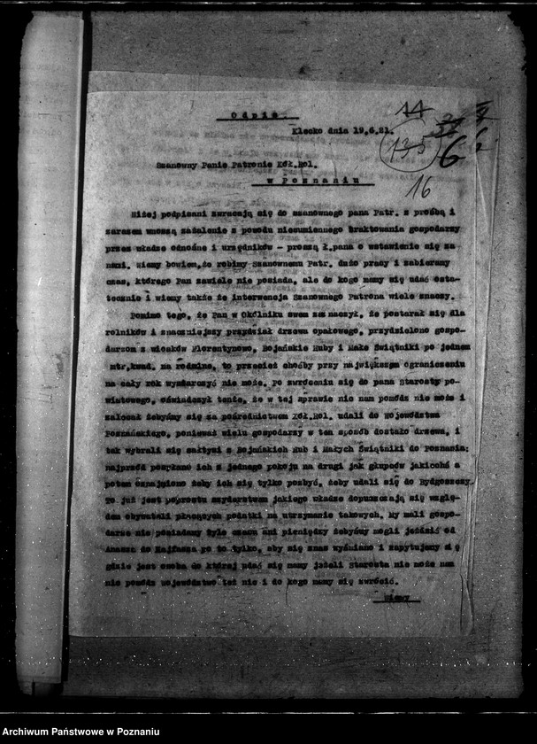 Obraz 20 z jednostki "Sprawy szczegółowo-- administracyjne Petencje, wnioski, zażalenia, zapytania o opinię"