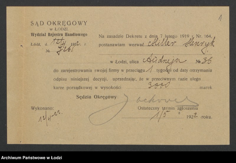 Obraz 3 z jednostki "Henryk Müller – sprzedaż galanterii"