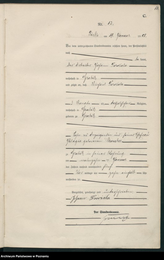Obraz 16 z jednostki "Sterbe-Haupt-Register"