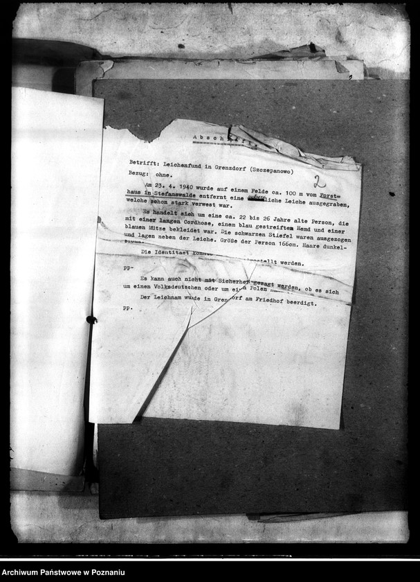 Obraz 6 z jednostki "Korespondencja w sprawie miejscowych Niemców, którzy zginęli w 1939 roku"