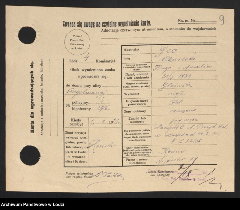 Obraz 11 z jednostki "[Spis ludności Łodzi] Gebora - Gelbart"