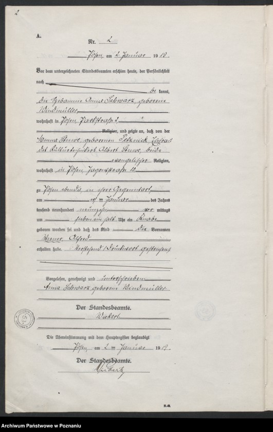 Obraz 4 z jednostki "Księga urodzeń odpis tom I [Rejestr poboczny urodzeń]"