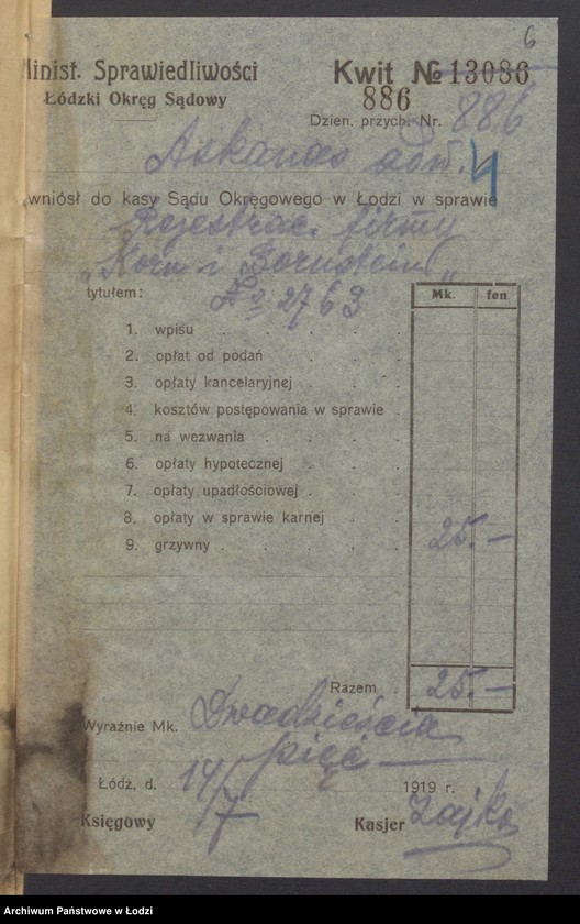 Obraz 8 z jednostki "Fiszel Korn i Hers Icek Borenstein – sprzedaż gotowej garderoby"