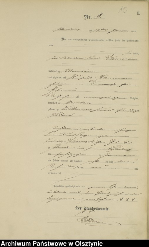 image.from.unit.number "Sterbe-Haupt-Register Nr 1 - 279"