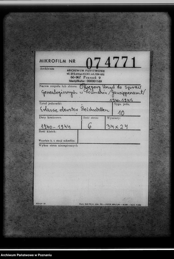 Obraz 2 z jednostki "Erlasse oberster Reichsstellen"