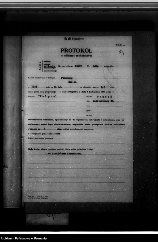 Obraz 18 z jednostki ""Wul-gum" Wulkanizacja opon i dętek samochodowych Poznań ul. Dąbrowskiego 33 G. Menzel nr woj. 6624"