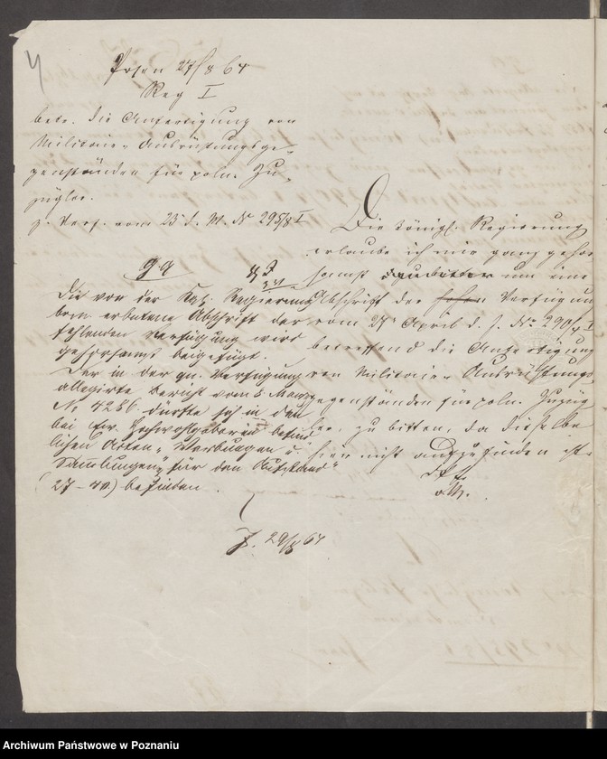 image.from.unit.number "Briefwechsel mit dem Oberpräsidenten, dem Ministerium des Innern und der Regierung betr. die allgemeine politische Lage"