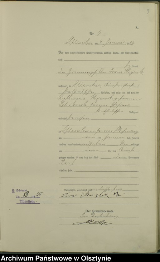 image.from.unit.number "Geburts-Haupt-Register Tom I, Nr 1-399"