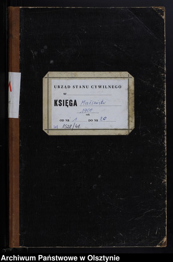 image.from.unit.number "Heiraths-Haupt-Register Nr 1 - 20"