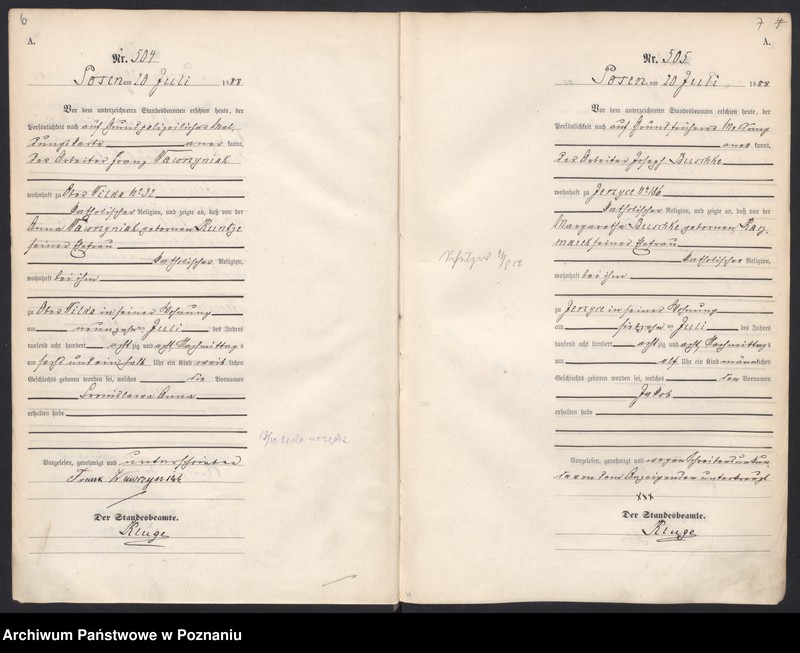 Obraz 7 z jednostki "Księga urodzeń t. II"