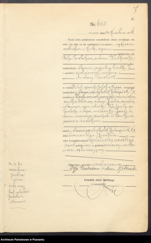 Obraz 9 z jednostki "Księga miejscowa zgonów tom II [Rejestr główny zgonów]"