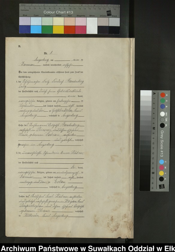 image.from.unit.number "B2. Heirats - Register (Neben - Register) Standesamt Angerburg einschl. der Bezirke Prinowen, Gr. Strengeln, Kehlen und Prinowen Kreis Angerburg"