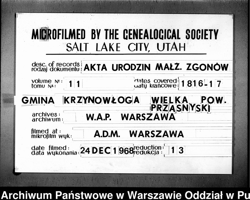 image.from.unit.number "Akta urodzeń, małżeństw i zgonów"