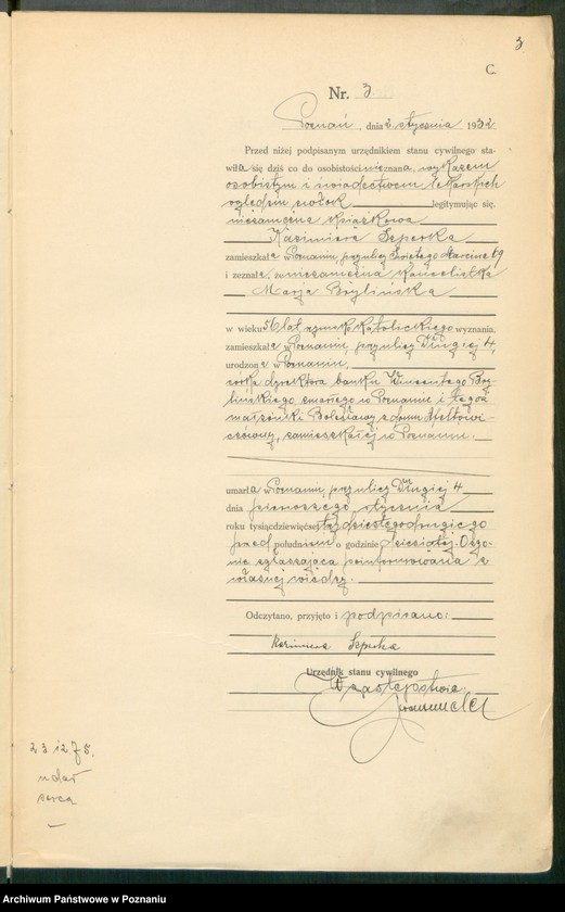 Obraz 5 z jednostki "Księga miejscowa zgonów tom I [Rejestr główny zgonów]"