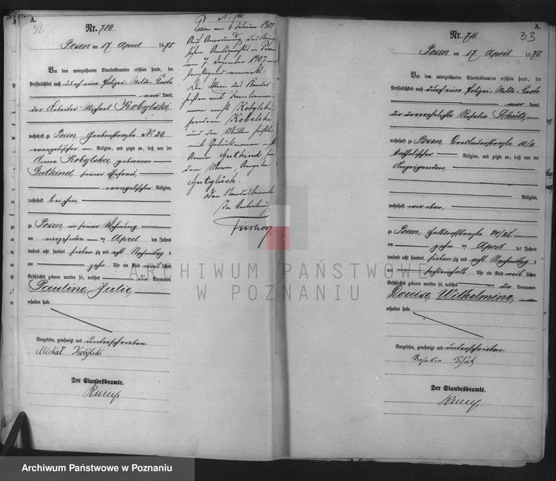 Obraz 18 z jednostki "Księga urodzeń t. II"