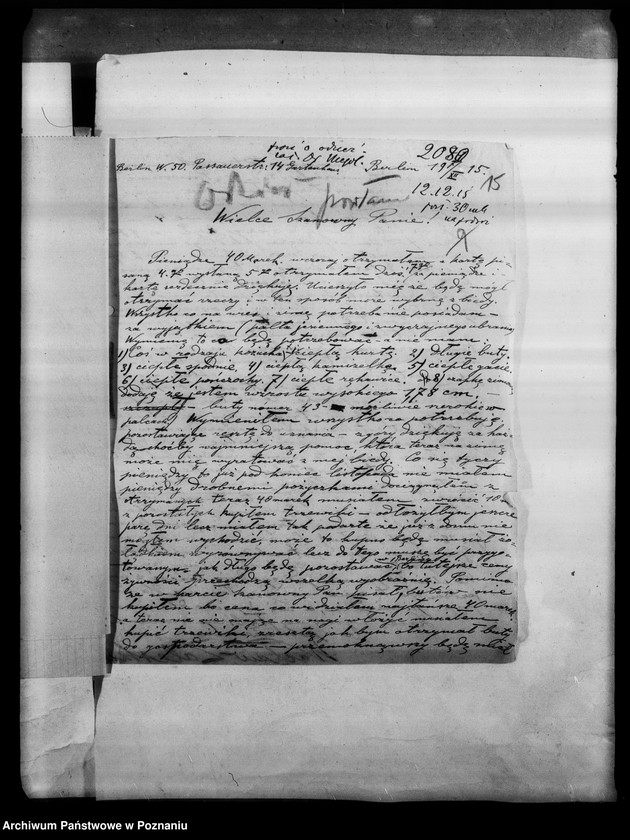 image.from.unit.number "Korespondencja Polaków przebywających w Berlinie o pomoc materialną"