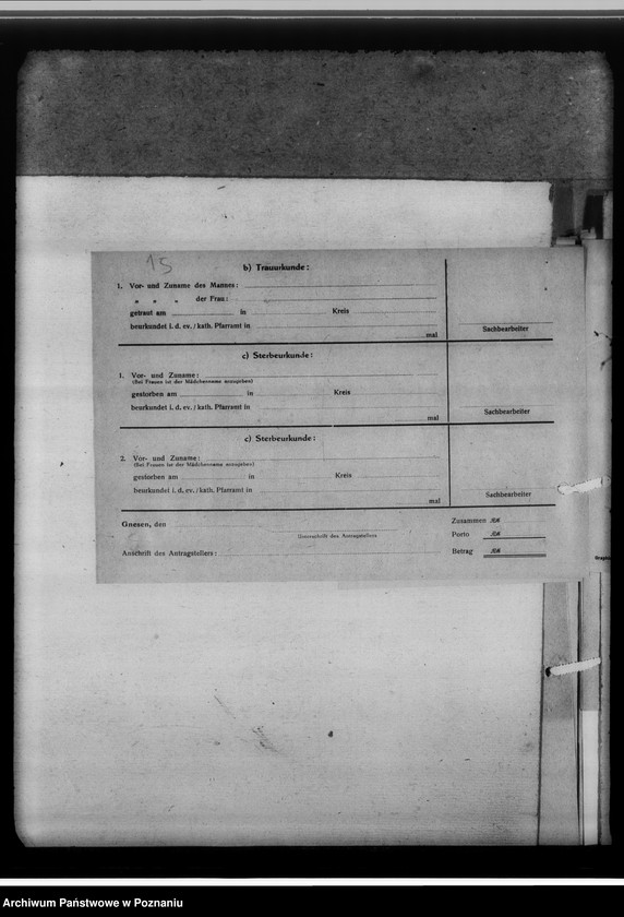 Obraz 19 z jednostki "[Korespondencja w sprawach organizacyjnych, sprawozdanie z działalności] Kreissippenamt Gnesen [Gniezno]"