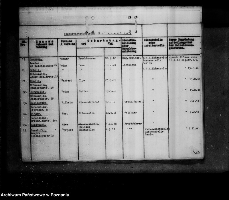 Obraz 13 z jednostki "Kriegsverdienst - Auszeichnungen- Vorschläge der Wasserwirtschaftsverwaltung"
