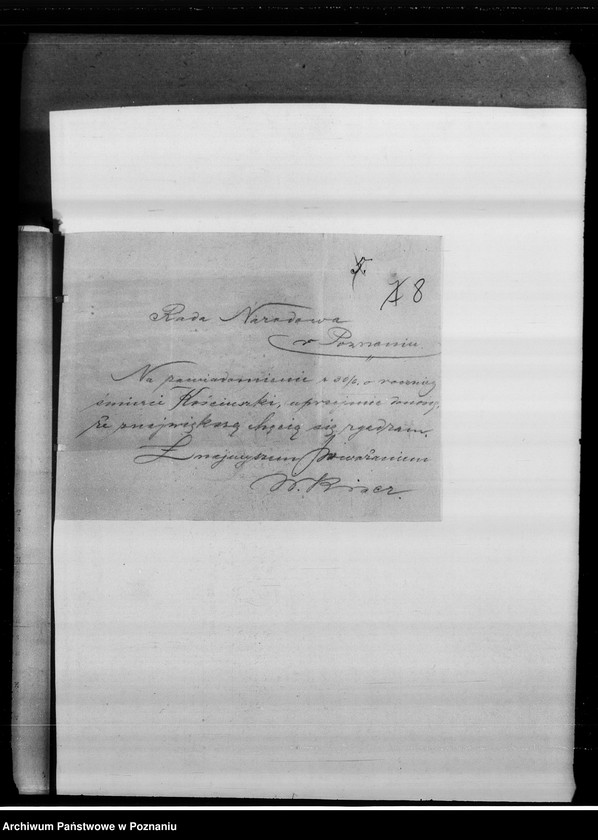 Obraz 12 z jednostki "Rok Kościuszkowski - korespondencja związana z obchodami setnej rocznicy śmierci Tadeusza Kościuszki."