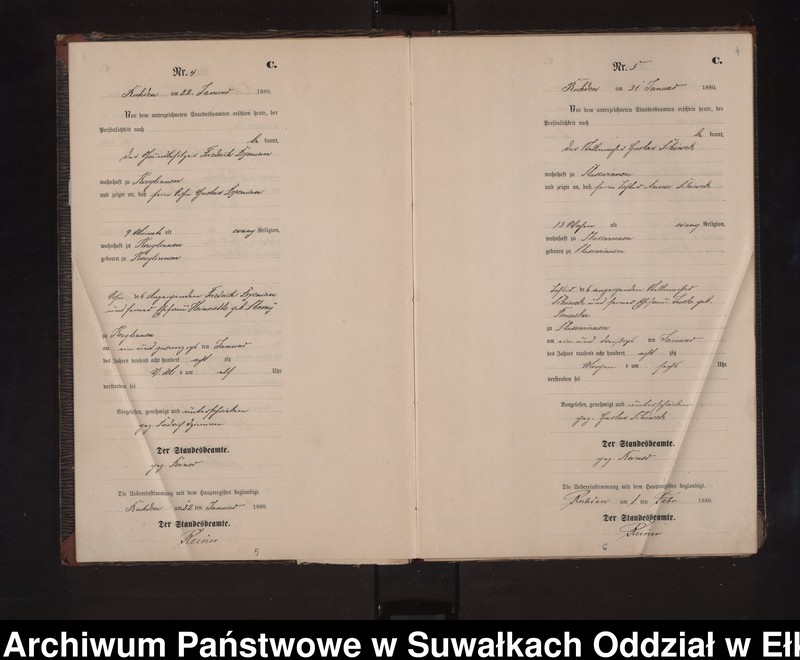 image.from.unit.number "Sterbe-Neben-Register des Preussischen Standes-Amtes Stasswinnen Kreis Loetzen"