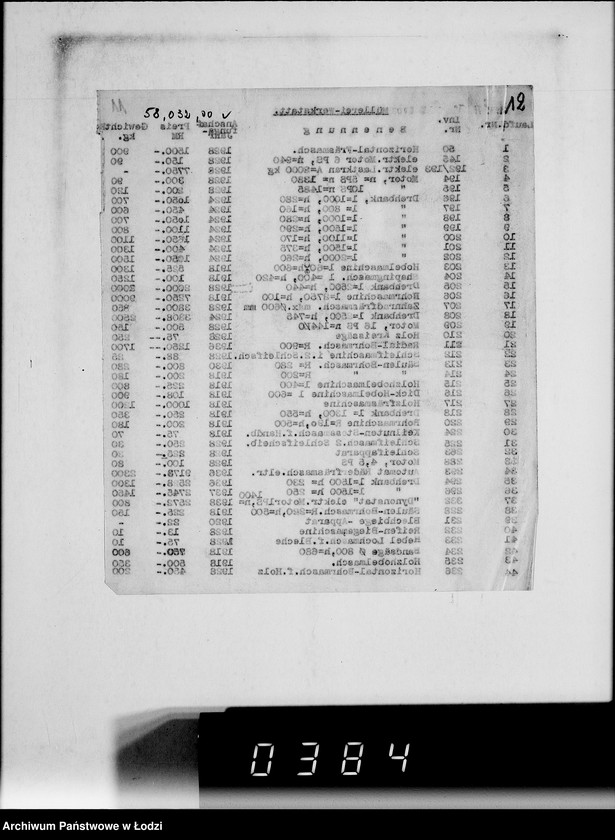 Obraz 16 z jednostki "Metallabteilung. [Listy przesyłkowe]"