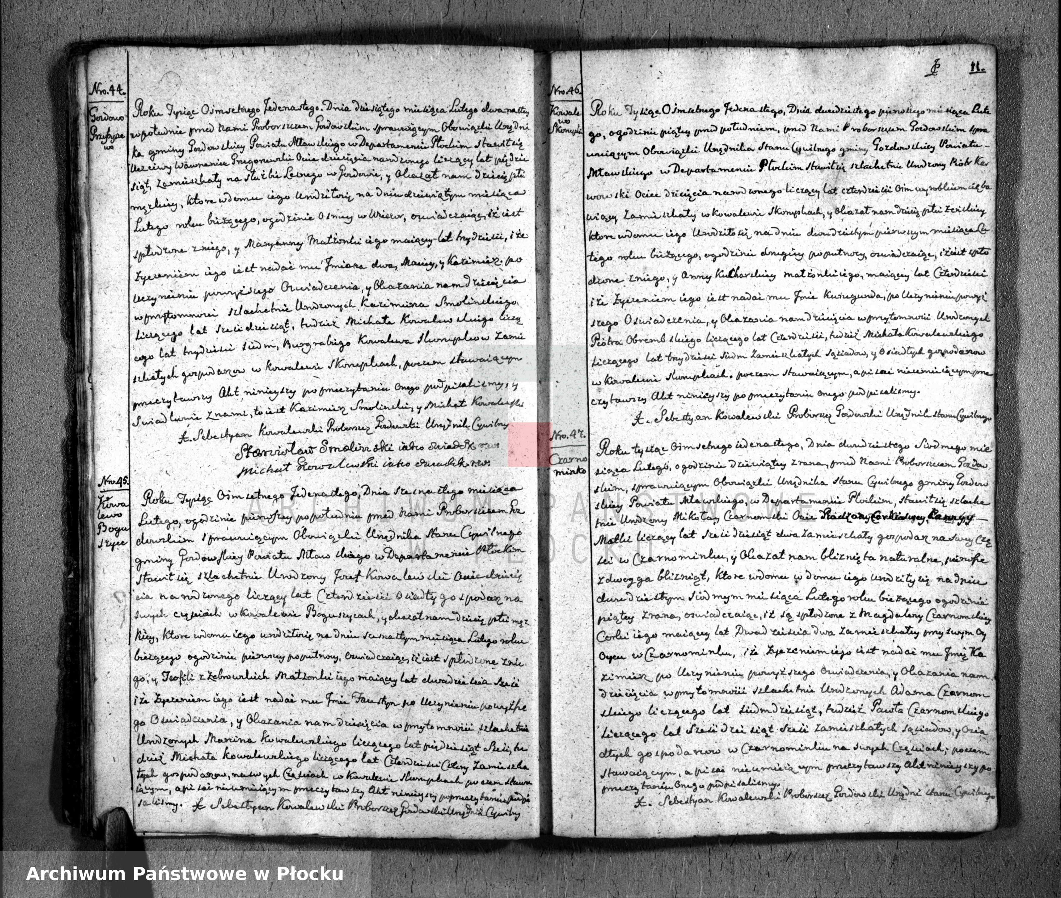 Skan z jednostki: Akta urodzeń, małżeństw i zgonów