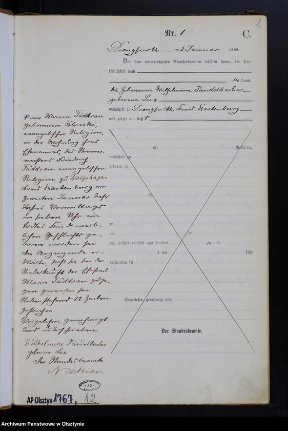 image.from.unit.number "Sterbe-Haupt-Register Nr 1 - 100"