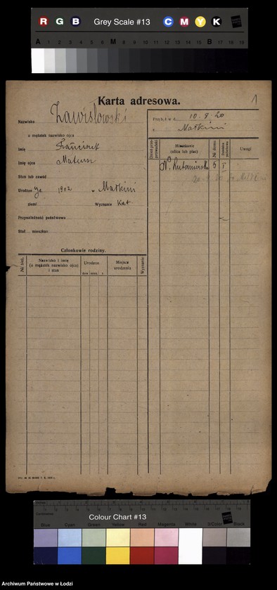 Obraz 3 z jednostki "[Spis ludności Łodzi] Zawisłowski - Zdunek"
