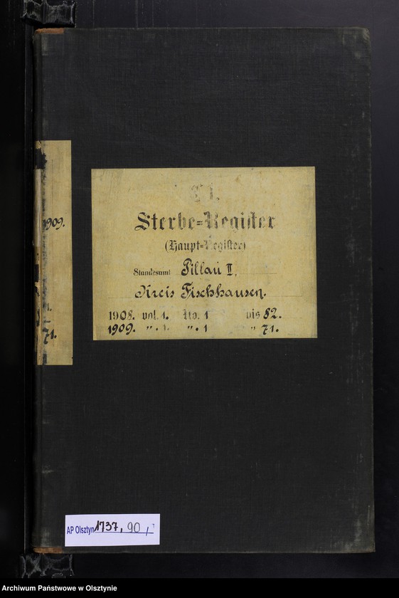 image.from.unit.number "Sterbe-Haupt-Register Nr 1 - 82 i 1 - 71"