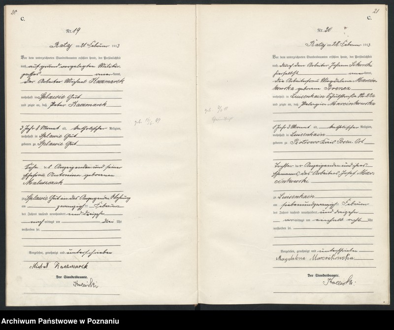 Obraz 13 z jednostki "Księga miejscowa zgonów [Rejestr główny zgonów]"