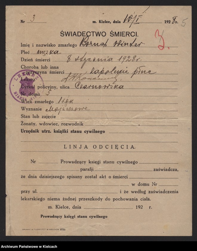 image.from.unit.number "Załączniki do akt zgonu Okręgu Bożniczego Kielce za rok 1928"
