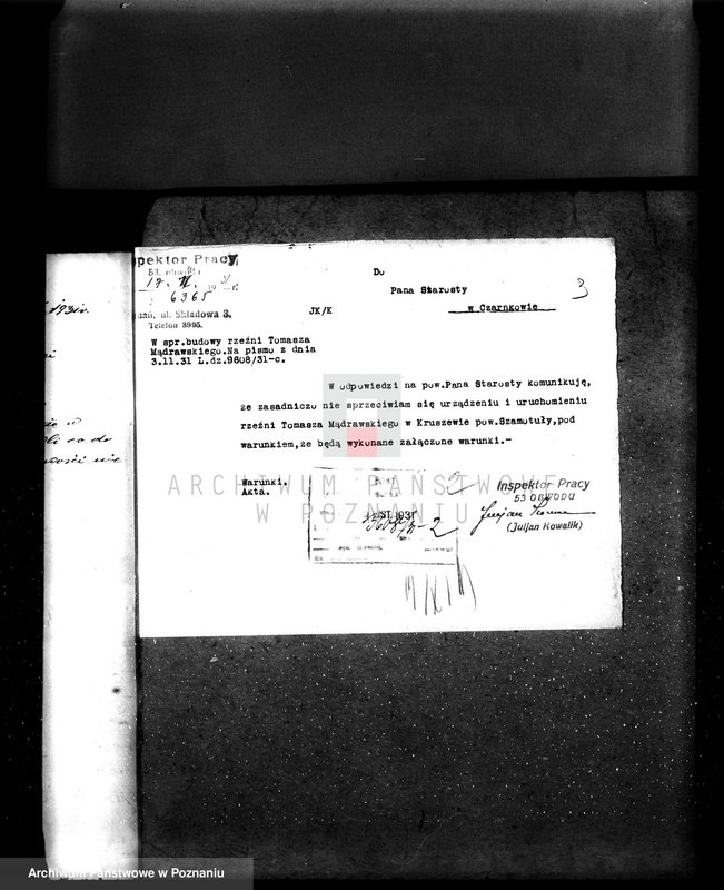 image.from.unit.number "Zatwierdzenie projektu rzeźni miejskiej w Kruszewie własność Tomasz Mądrawski"