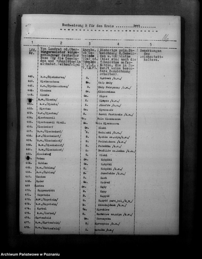 Obraz 20 z jednostki "Anderungen der Ortsnamen im Kreis Lask"