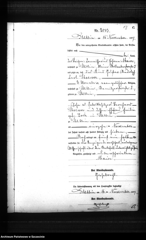Obraz 16 z jednostki "Sterbe-Register (Neben-Register) Band VI"