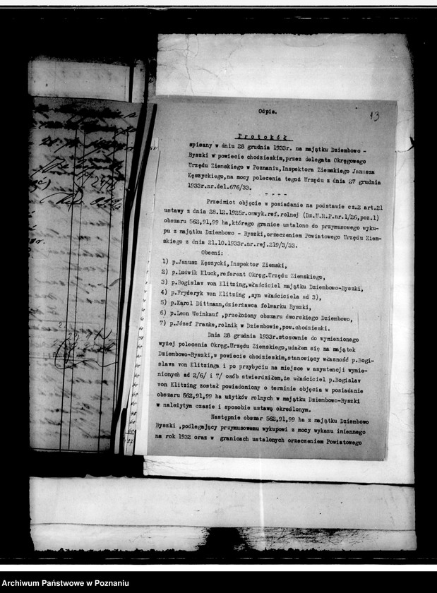 Obraz 16 z jednostki "Przewłaszczenie majątku Dziembowo, Byszki powiat chodzieski"